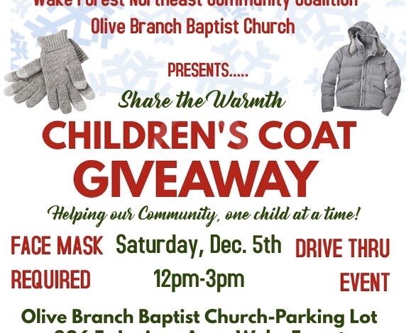 Dec. 5: Children’s Coat Giveaway