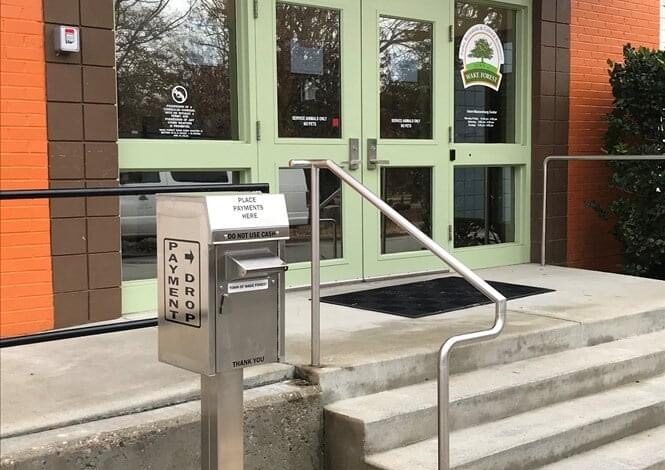 New utility payment drop box installed