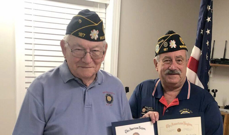 Veteran honored for decades of service to Post 187 and community