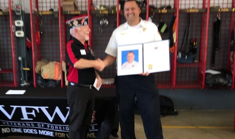 Wake Forest Fire Fighter honored with National VFW Award